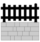 Clôture avec barreaux verticaux (balustres)